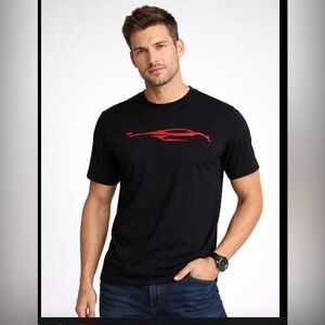 Corvette Black Graphic Logo T-Shirt Short Sleeve sz XL GUC Car Chevy Chevrolet